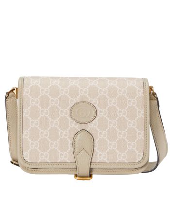 Gucci Mini Shoulder Bag With Interlocking G Cream