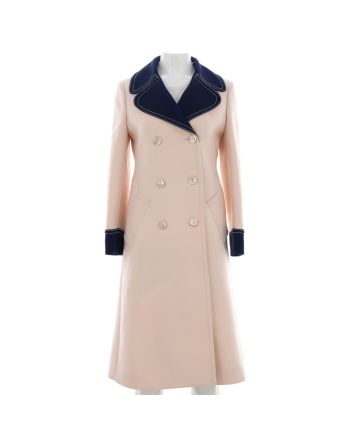 Women's Double Breasted Long Coat Wool