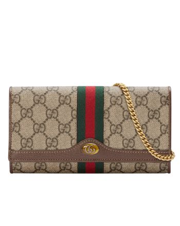 Gucci Ophidia GG chain wallet 546592 Dark Coffee